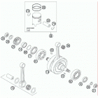 200 XC ENGINE Коленвал и поршень