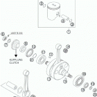 300 XC-W ENGINE Коленвал и поршень