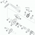 450 XC-W ENGINE Кик стартер