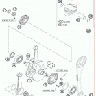 450 XC ENGINE Коленвал и поршень