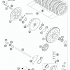 525 XC-W EXC ENGINE Сцепление