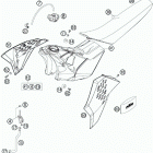 250 SX CHASSIS Топливный бак , сидение