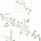 300 XC ENGINE Коленвал и поршень