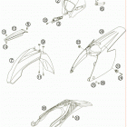 250 XC-W ZA Обтекатель , крылья