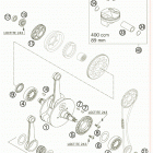 400 EXC-G RACING USA ENGINE Коленвал и поршень