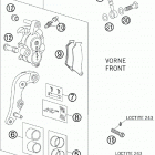 625 SXC CHASSIS 2006 Передний тормозной суппорт