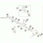 85 SX 17/14 ENGINE Коленвал и поршень