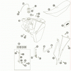 250 XC-W ZA Бак,сидение