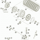 250 XC-W USA ENGINE Сцепление