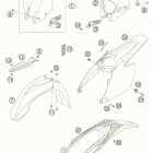525 EXC-G RACING USA CHASSIS Обтекатель , крылья