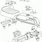 ATC70K1 Fuel tank @ seat @ air cleaner