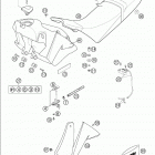 640 LC4 SUPERMOTO Tank · seat · cover 640 / 2005