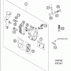 640 LC4 ENDURO Brake caliper front brembo 640 / 2005