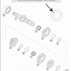 300 MXC Transmission i - main shaft 250 sx, 300 mxc  /  2005