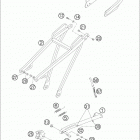 660 RALLYE Sub frame · side stand 450-660 / 2005