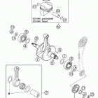 640 LC4 ENDURO Crankshaft, piston 640