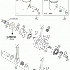 300 MXC Crankshaft, piston 250 / 300