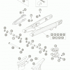 250 EXC RACING Swingarm, chain guard 250 / 450 / 525