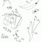 105 SX Tank, seat, cover 105