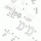 250 EXC RACING Rear wheel 250 / 450 / 525