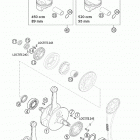 250 EXC RACING Crankshaft, piston 450 / 525 mxc, exc