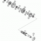 640 LC4 ENDURO Transmission i - main shaft 640