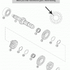 300 MXC Transmission i - main shaft 250 sx, 300 mxc