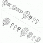 400 EXC RACING Transmission i - main shaft 400