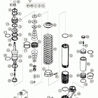 640 DUKE II Shock absorber wp disassembled 640