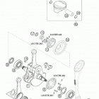 250 EXC RACING Crankshaft, piston 450 / 525 sx