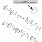125/200 EXC Transmission ii - countershaft 125 / 200 exc