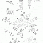 105 SX Swingarm, shock absorber 105