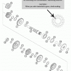125/200 EXC Transmission ii - countershaft 125 / 200 sx