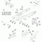 125/200 EXC Swingarm, chain guard 125 / 200