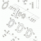 125/200 EXC Rear wheel 125 / 200