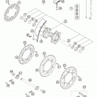 300 MXC Rear wheel 250 / 300