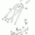 660 RALLYE FACTORY REPLICA Sub frame, side stand 660