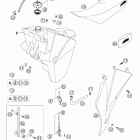 300 MXC Tank, seat, cover 250 / 300