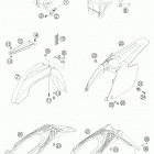 125/200 EXC Mask, fenders 125 / 200