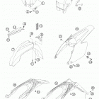 250 EXC RACING Mask, fenders 250 / 450 / 525