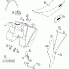 85 SX Tank, seat, cover 85