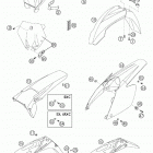 125/200 SX, MXC, EXC Mask, fenders 125 / 200