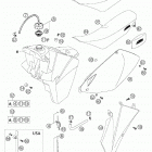 125/200 SX, MXC, EXC Tank, seat, cover 125 / 200