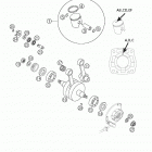 65 SX Crankshaft, piston 65