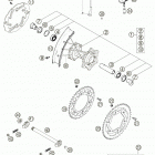125/200 SX, MXC, EXC Rear wheel 125 / 200
