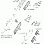 125/200 SX, MXC, EXC, SGP-GS Exhaust silencer 125
