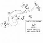 125/200 SX, MXC, EXC, SGP-GS Exhaust pipe 125 / 200