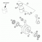 50 SX PRO JUNIOR LC, 50 SX PRO SENIOR LC Crankshaft, piston 50 lc