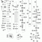 125/200 SX, MXC, EXC, SGP-GS Shock absorber wp dissambled 125-380