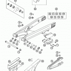 125/200 SX, MXC, EXC, SGP-GS Swingarm, chain guard 125-380